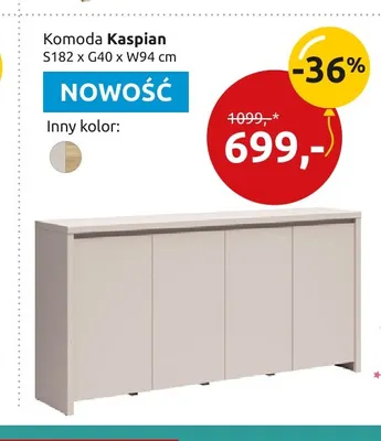 Komoda Kaspian promocja w Black Red White
