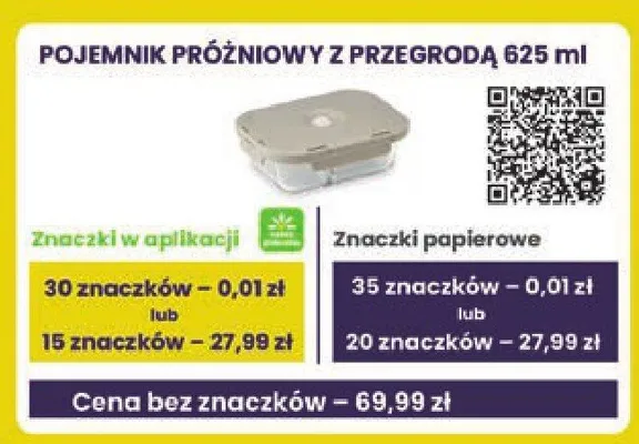 Pojemnik próżniowy z przegrodą WD Lifestyle 625ml promocja w Stokrotka