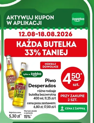 Piwo Desperados promocja w Żabka