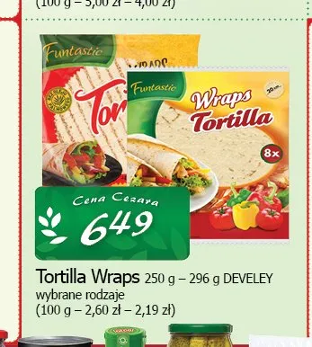 Tortilla Wraps Funtastic promocja w CEZAR Delikatesy