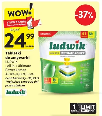 Tabletki do zmywarki All in 1 Ultimate Power Lemon promocja w Intermarche