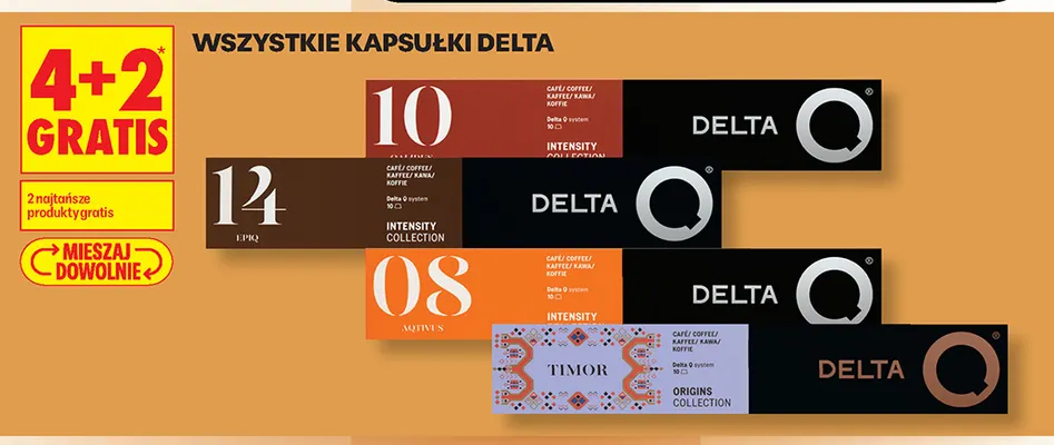 Kapsułki do kawy Delta Timor promocja w Biedronka