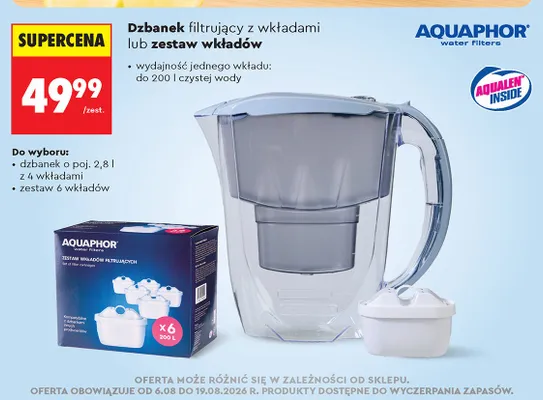 Zestaw wkładów filtrujących Aquaphor 6-pak promocja w Biedronka