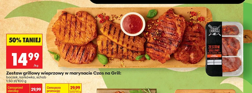 Zestaw grillowy wieprzowy w marynacie Czas na Grill promocja w Biedronka