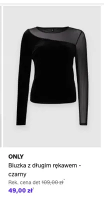 Bluzka z długim rękawem ONLY - czarny promocja w Lounge by Zalando