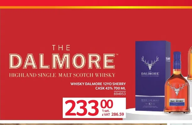 Whisky The Dalmore 12YO Sherry Cask 43% promocja w Selgros