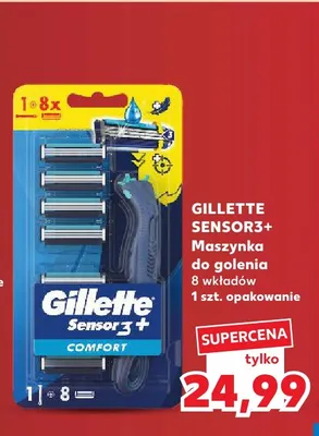 Maszynka do golenia Gillette Sensor3+ 8 wkładów promocja w Kaufland