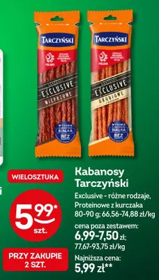 Kabanosy Tarczyński Exclusive drobiowe promocja w Żabka