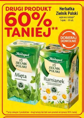 Herbatka ziołowa Herbapol Zielnik Polski Mięta promocja w POLOmarket