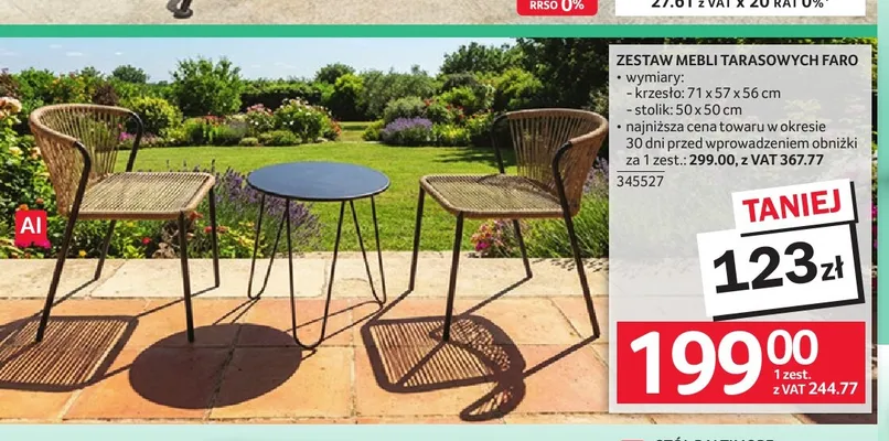 Zestaw mebli tarasowych Faro promocja w Selgros