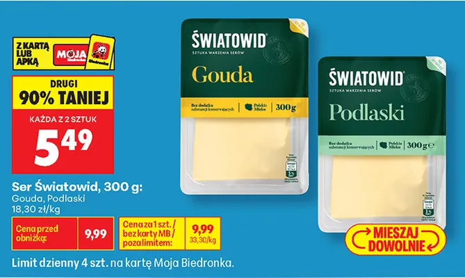 Ser Światowid podlaski promocja w Biedronka