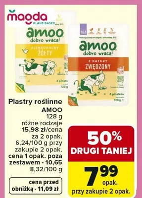 Plastry roślinne amoo różne rodzaje promocja w Carrefour Market