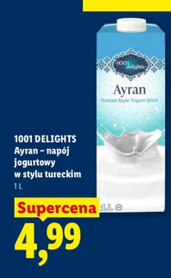 Napój jogurtowy Ayran w stylu tureckim 1001 Delights promocja w Lidl