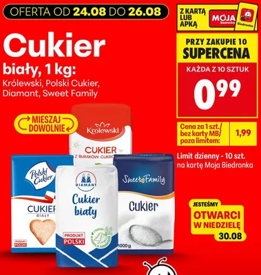 Cukier biały Sweet Family promocja w Biedronka