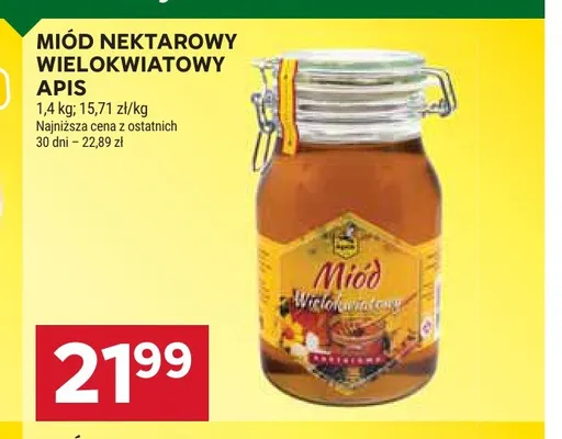 Miód nektarowy wielokwiatowy Apis promocja w Stokrotka