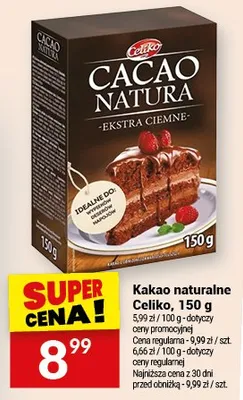 Kakao naturalne ekstra ciemne promocja w Twój Market