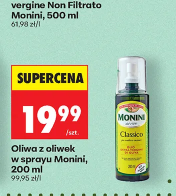 Oliwa z oliwek w sprayu Monini promocja w Biedronka