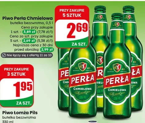Piwo Perła Chmielowa promocja w Dino