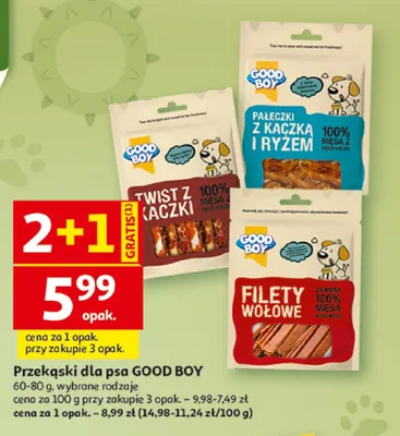 Przekąska dla psa filety wołowe Good Boy promocja w Auchan