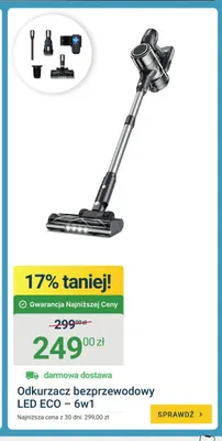 Odkurzacz bezprzewodowy LED ECO 6w1 promocja w ERLI