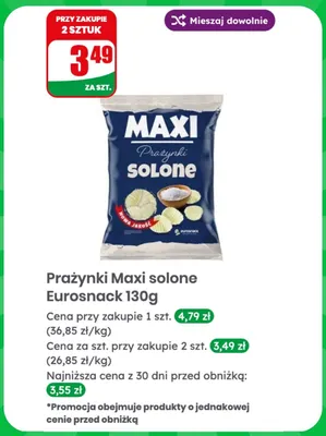 Prażynki Maxi solone Eurosnack promocja w Dino