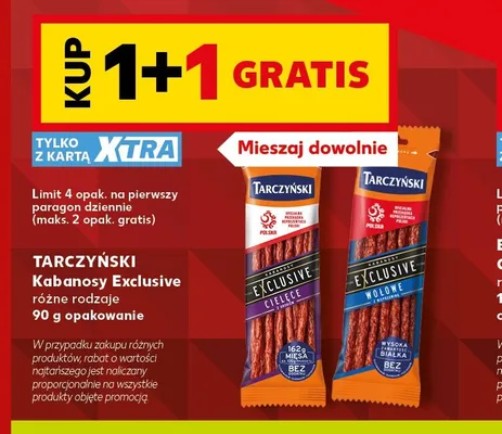 Kabanosy Exclusive wołowe Tarczyński promocja w Kaufland