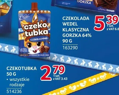 Czekolada Wedel klasyczna gorzka 64% 90 g promocja w Selgros