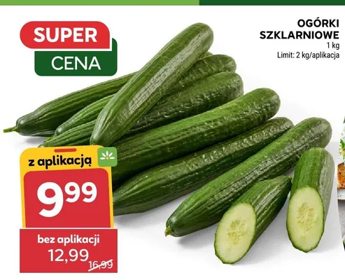 Ogórki szklarniowe promocja w Stokrotka