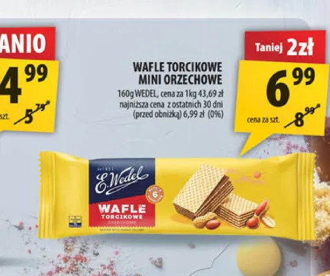Wafle Torcikowe Mini Orzechowe E.Wedel promocja w Arhelan