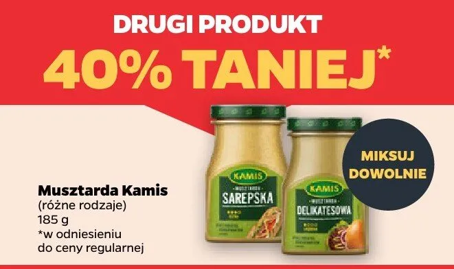 Musztarda Kamis (różne rodzaje) promocja w Netto