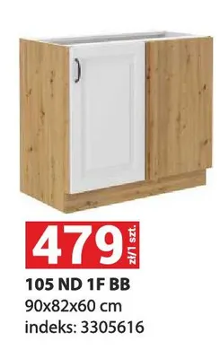 Szafka kuchenna 105 Nd 1F Bb 90x82x60 cm promocja w Merkury Market