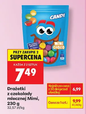 Drażetki z czekoladą mleczną Candi Mimi Choco promocja w Biedronka