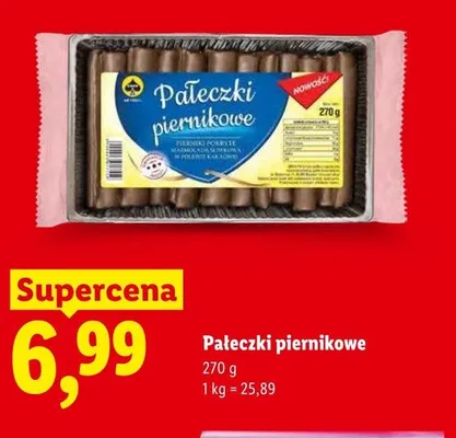 Pałeczki piernikowe Tastino promocja w Lidl