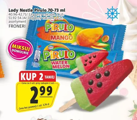 Lody Nestle Pirulo Watermelon promocja w Prim Market