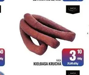 Kiełbasa krucha Haga promocja w Tomi Markt