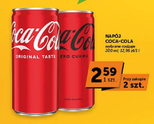 Napój gazowany Coca-Cola Zero Cukru promocja w Groszek