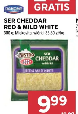 Ser cheddar wiórki Red & Mild White Mlekovita promocja w Stokrotka