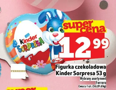 Figurka czekoladowa Kinder Sorpresa promocja w TOPAZ