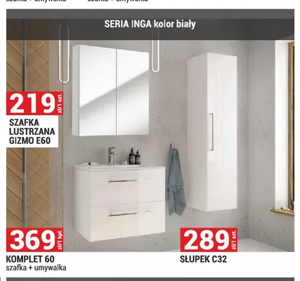Seria Inga kolor biały promocja w Merkury Market