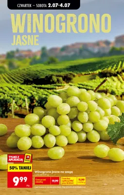 Winogrono jasne na wagę promocja w Biedronka