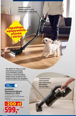 Akumulatorowy odkurzacz cyklonowy 2 w 1 Silvercrest promocja w Lidl