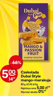 Czekolada Dubai Style mango-marakuja promocja w Żabka