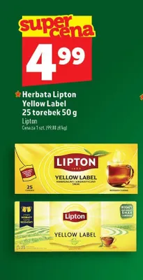 Herbata czarna Lipton Yellow Label promocja w TOPAZ