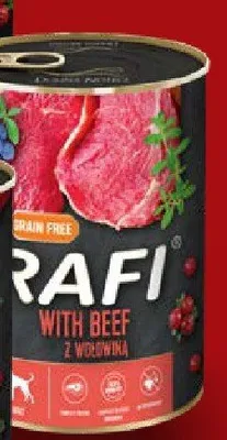 Karma dla psów mokra Rafi z wołowiną promocja w Lidl