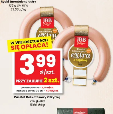 Pasztet delikatesowy z szynką JBB promocja w emma MARKET