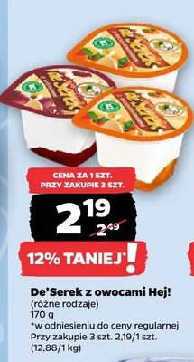 De'Serek z owocami Hej! promocja w Netto