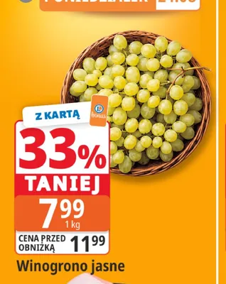 Winogrono jasne promocja w Leclerc
