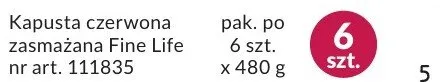 Kapusta czerwona zasmażana Fine Life promocja w Makro