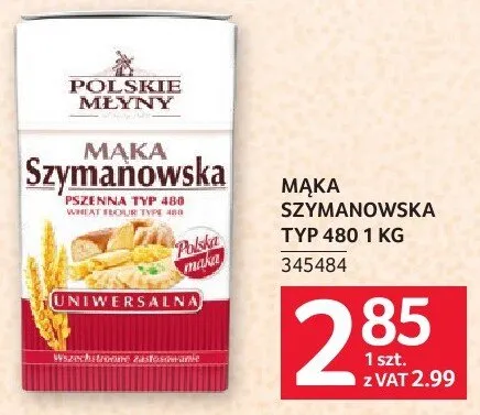 Mąka Szymanowska typ 480 1 kg promocja w Selgros