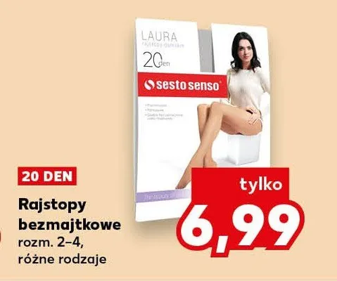 Rajstopy bezmajtikowe, różne rodzaje Kaufland promocja w Kaufland